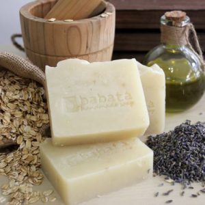 Lavender and Oatmeal Soap handcrafted with love by Babata Handmade Soap
